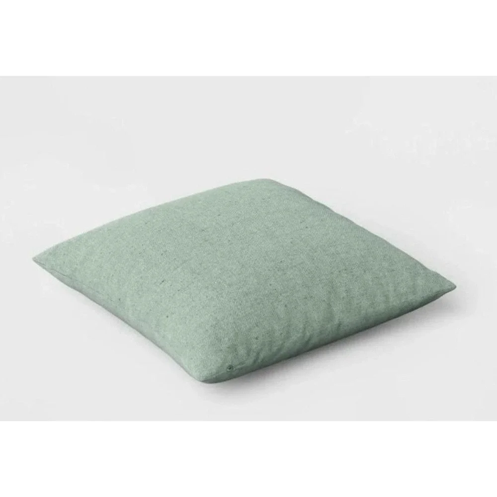 2pk Textured Woven Cotton Square Throw Pillow Covers 16x16 Mint -Room Essentials